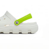 Easybird White Clog + Neon Green Strap