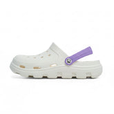 Easybird White Clog + Purple Strap