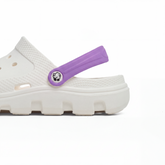 Easybird White Clog + Purple Strap