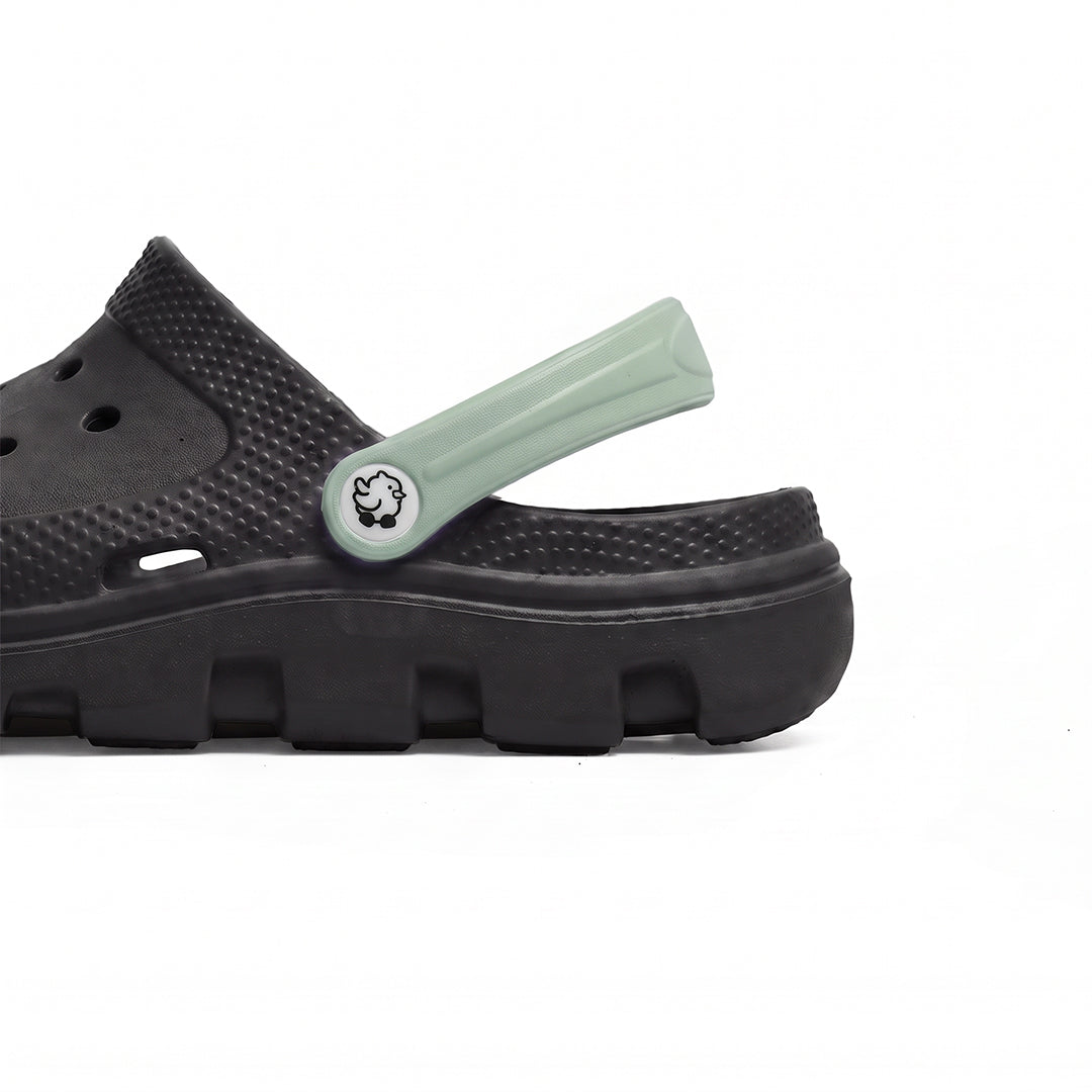 Easybird Black Clog + Sage Green Strap