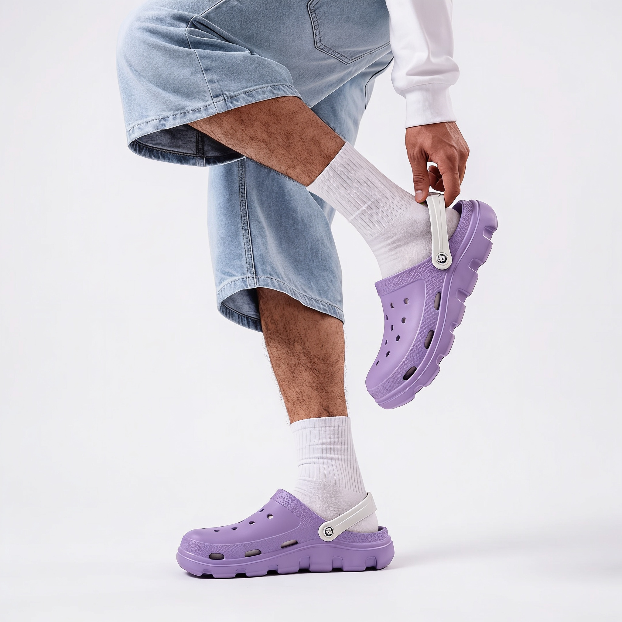 Easybird Purple Clog + White Strap